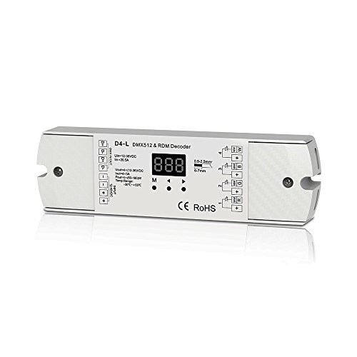 4CH 5A CH Constant Voltage DMX512   RDM Decoder RGBW Controller 4 Channel Dimming Controller 12 24V Output PWM