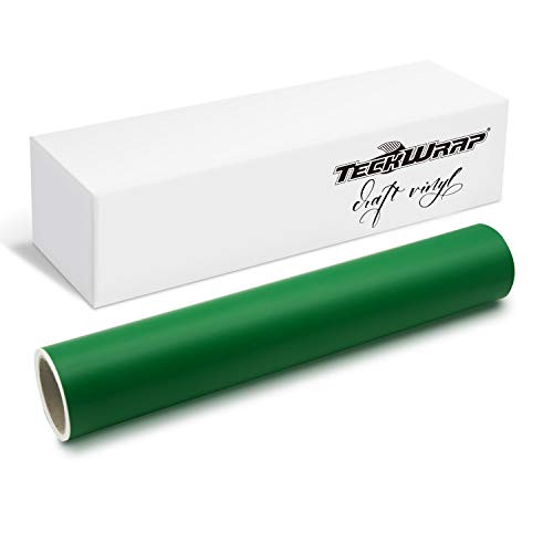 TECKWRAP Permanent Adhesive Vinyl 12  x 10ft Matte Kelly Green