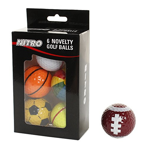 Nitro Novelty Golf Balls 6 Ball Pack Assorted Sports Ball