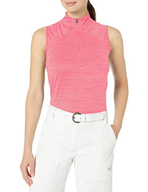 PUMA Golf 2020 Women s Daily Mockneck Rapture Rose Heather Medium