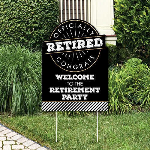 Big Dot of Happiness Happy Retirement   Party Decorations   Retirement Party Welcome Yard Sign
