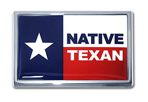 Elektroplate Native Texan Flag Chrome Auto Emblem