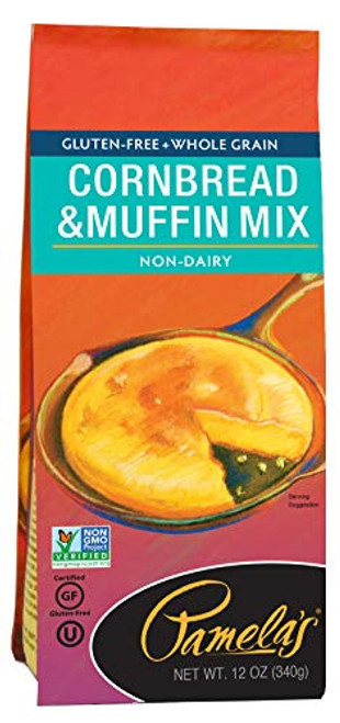 Pamela s Products Gluten Free Cornbread   Muffin Mix  12 Ounce Bags  Pack of 6