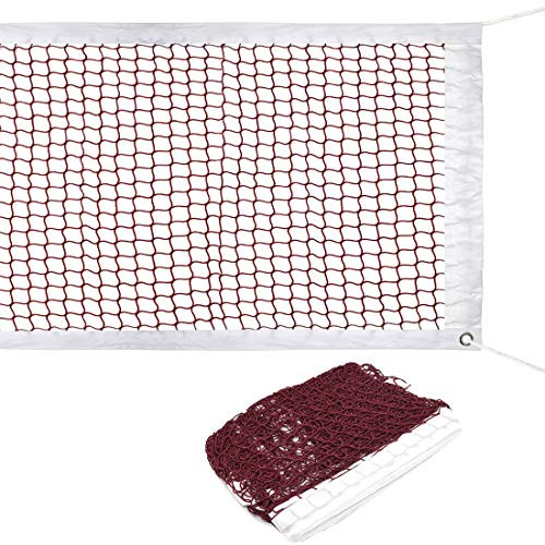 FUTISKY Badminton Tournament Net 20 FT x 25 FT for Indoor or Outdoor Sports Garden Schoolyard Backyard Without Frame  Red