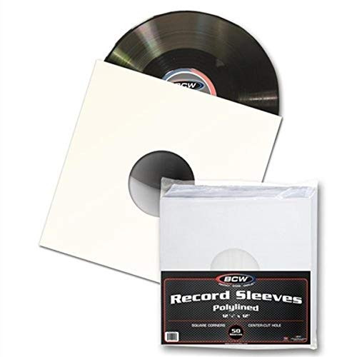 BCW 1 PRS33 PL SC WH Bcw Paper Record Sleeves 33 RPM