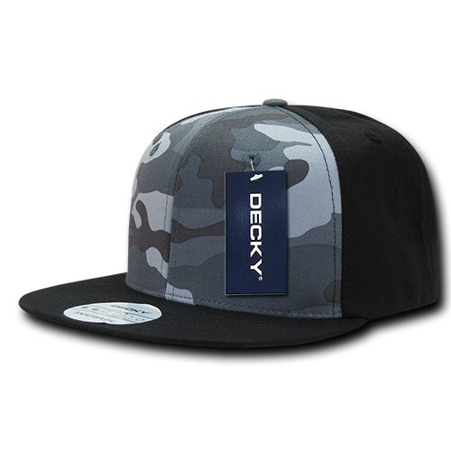 DECKY 1049 BUB Camo Cotton Snapbacks blk Urb blk Black Urban Black