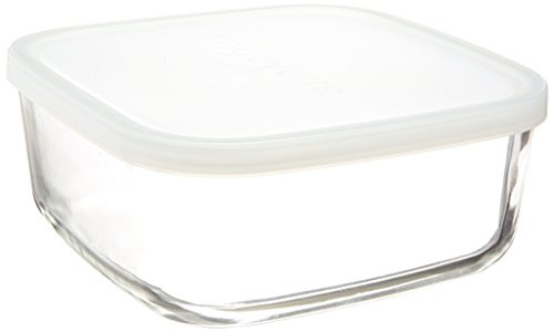 Bormioli Rocco Frigoverre Square Food Container with Frosted Lid, 54-1/4-Ounce