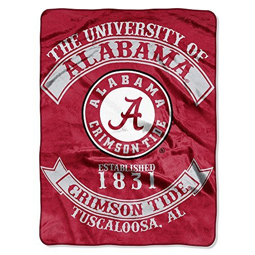 Alabama Crimson Tide  Rebel  Raschel Throw Blanket 60  x 80