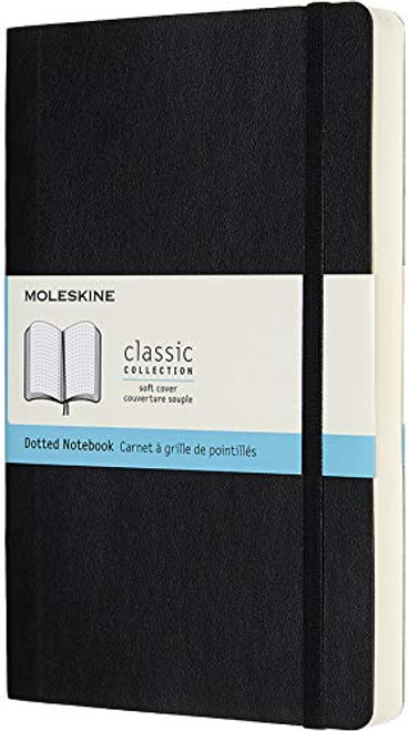 Moleskine Classic Expanded Notebook Soft Cover Large  5  x 825   Dotted Black 400 Pages