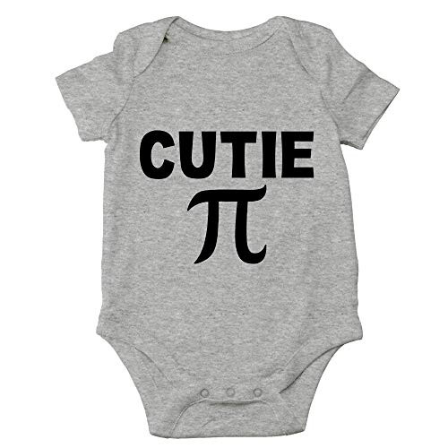 Crazy Bros Tees Cutie Pie   Math Parody Funny Cute Novelty Infant One Piece Baby Bodysuit  6 Months Heather Grey