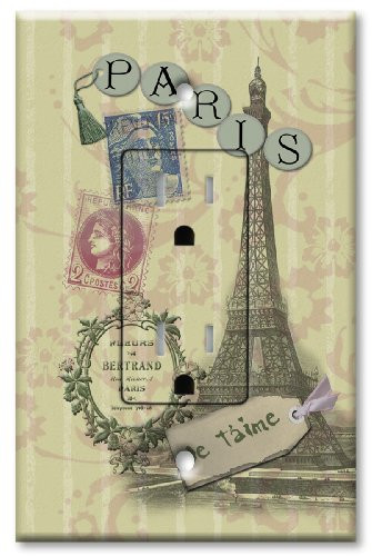 Paris Je T aime   Printed Outlet w Matching Switch Plate