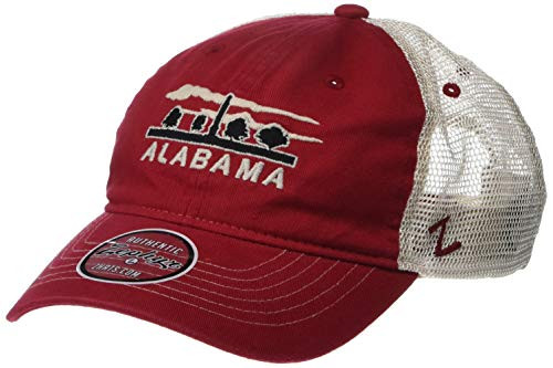 NCAA Zephyr Alabama Crimson Tide Mens Destination Relaxed Hat Adjustable Team Color Stone Wash