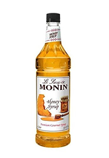 Monin   Honey Syrup Smooth Sweet Honey Flavor Great for Teas Lemonades Cocktails   Coffee Gluten Free Vegan Non GMO  1 Liter