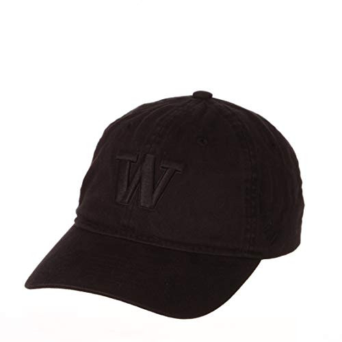 NCAA Zephyr Washington Huskies Mens Echo Black Relaxed Hat Adjustable Black