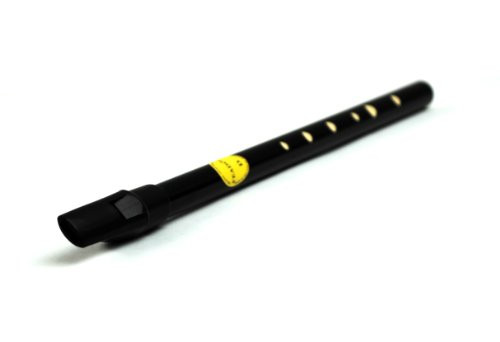 Feadog  D  Irish Tin Penny Whistle In Black