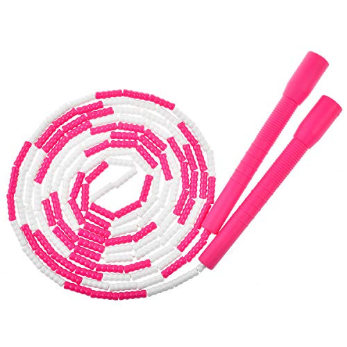 Soft Beaded Segment Jump Rope Adjustable Super Long Rope Fitness Workout Tangle Free Skipping Rope Great for Different Activities Exercising Crossfit Cardio Balance Training Soft Beaded Segment Jump Rope Adjustable Super Long Rope Fitness Workout Tangle Free Skipping Rope Great for Different Activities Exercising Crossfit Cardio Balance Training