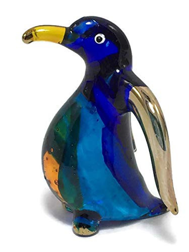 Mr air thai Glass Blown Tiny Crystal Penguin Hand Blown Clear Glass Art Penguin Figurine Animals Collection Glass Blown