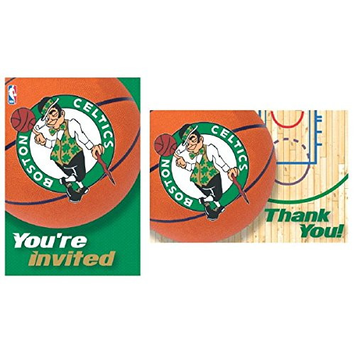 Boston Celtics NBA Collection  Party Invitation and Thank You Cards