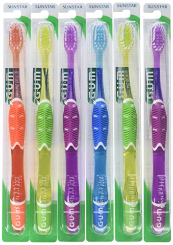 GUM Technique Deep Clean Toothbrush   525 Soft Compact  Pack Of 6  colors vary