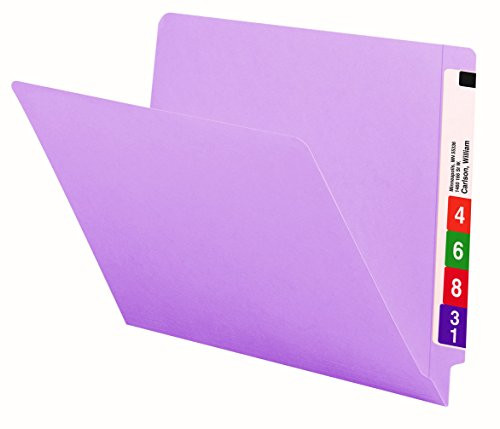 Smead End Tab File Folder Shelf Master Reinforced Straight Cut Tab Letter Size Lavender 100 per Box  25410