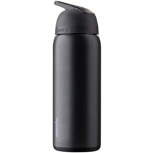 Owala Flip Insulated Stainless Steel Water Bottle with Straw and Locking Lid 32 Ounce Very Very Dark