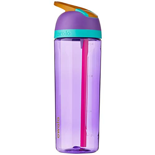 Owala Flip Tritan Water Bottle with Straw and Locking Lid 25 Ounce Hint of Grape