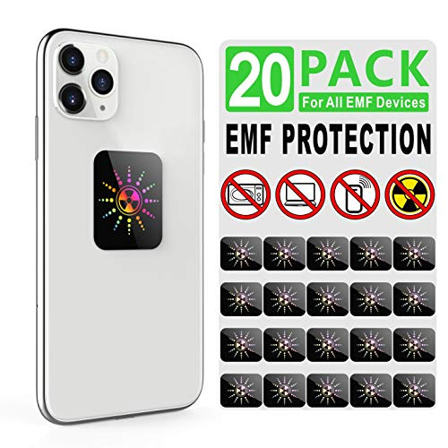 EMF Protection Anti Radiation Shield Sticker for Cell Phone iPhone WiFi Laptop All Devices Anti EMF EMR Radiation Radiation Shield Blocker Remove Electronic Technologies Radiation 20 Pack
