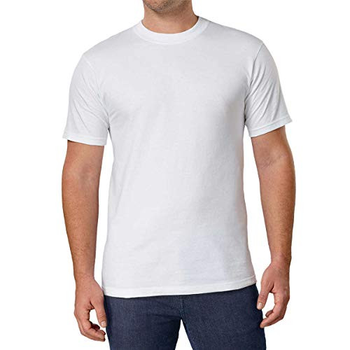 Kirkland Men s Crew Neck White T shirts  Size  X Large  Pack of 6