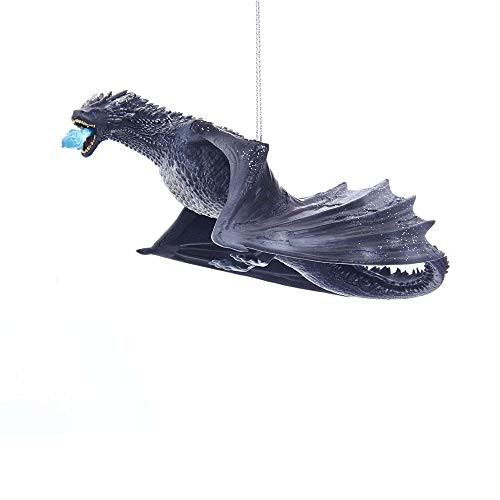Kurt Adler Glass Ornament with S Hook and Gift Box Game of Thrones Collection  Ice Dragon