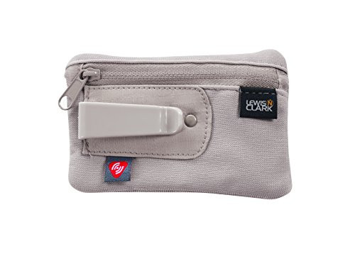 Lewis N Clark RFID Blocking Hidden Clip Stash Travel Belt Wallet Brown One Size