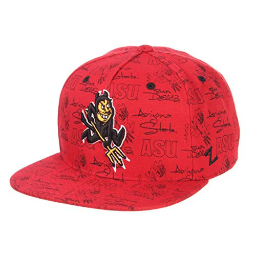 NCAA Zephyr Arizona State Sun Devils mens Manic Snapback Hat Adjustable Dark Red