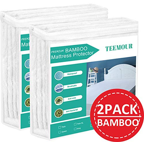 Premium Bamboo Mattress Protector Cooling Mattress Protector Waterproof Mattress Protector Pad Mattress Cover Cotton Terry Surface Noiseless 2 Queen Premium Bamboo Mattress Protector Cooling Mattress Protector Waterproof Mattress Protector Pad Mattress Cover Cotton Terry Surface Noiseless 2 Queen