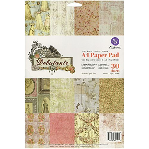 Prima Marketing Double-Sided Paper Pad A4 30/Pkg-Debutante, 5 Each Of 6 Designs