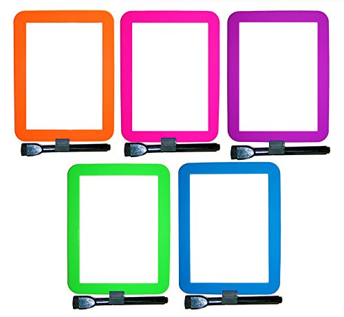 Inkology Color Rush Silicone Magnetic Locker Dry Erase Board with Marker, Color May Vary (518-6)