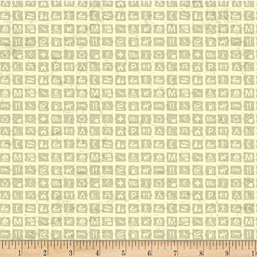 Riley Blake Designs Riley Blake National Parks Signs Cream Fabric