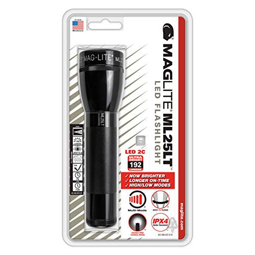 Maglite ML25LT LED 2 Cell C Flashlight Black