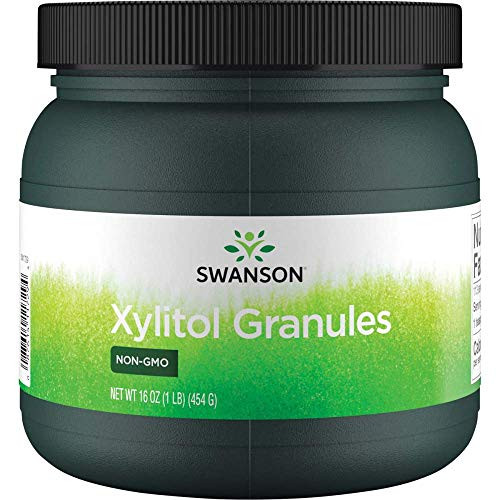 Swanson 100  Pure Non GMO Xylitol Granules 16 Ounce  1 lb   454 g  Granules