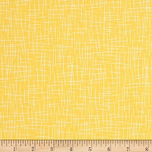 Riley Blake Designs Riley Blake Hash Tag Large Yellow Fabric by The Yard