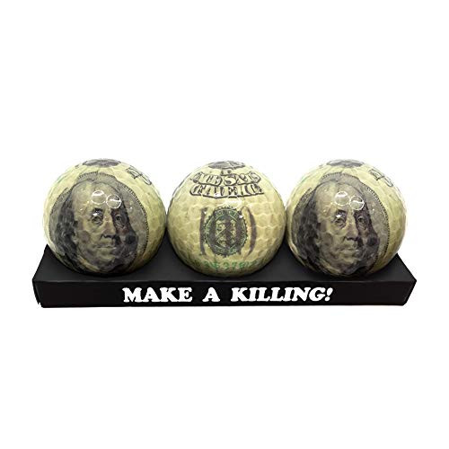Funny Golf Balls Franklin Ball?Golf Ball Gift Pack Set3Pack Money Ball Hundred Dollar Benjamin Franklin  Dollars