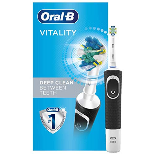 Oral B Electric Toothbrush with 1 Oral B Replacement Brush Head Vitality Flossaction Black