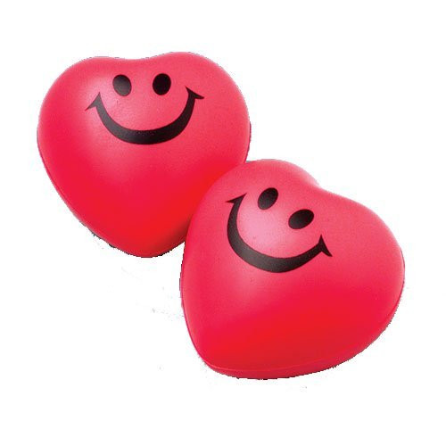 US Toy Red Heart Smile Face Foam Relax Balls (1 Dozen) (1)