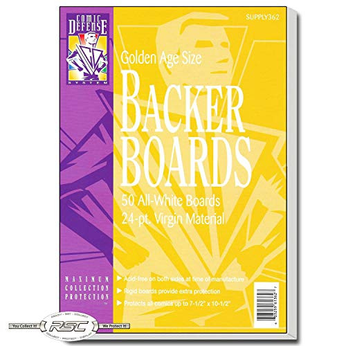 Comic Defense System Golden Age Comic Book Backing Boards 7 1 2  x 10 1 2