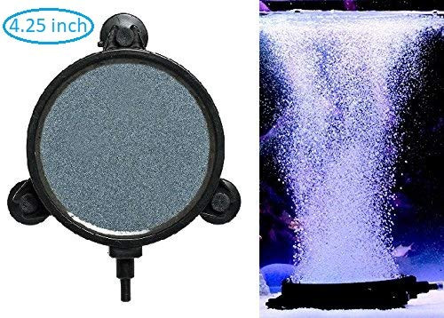 AquaticHI Large Round Disc Air Stone Diffuser for Oxygenation in Fresh Saltwater Tanks Ponds Hydroponic Aquaponics and as a Decorative Airstone for Aquariums  425 inch