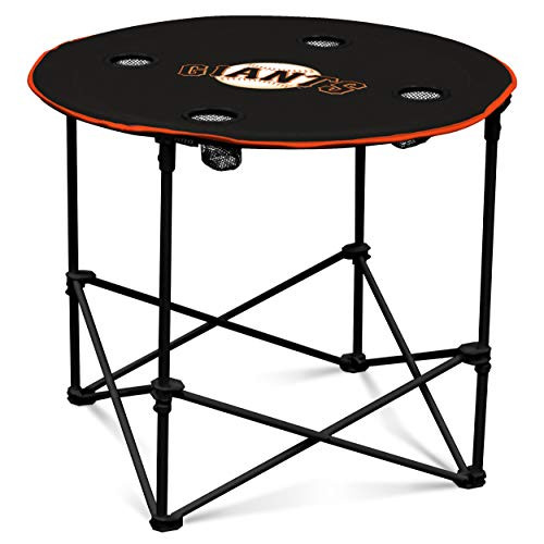 logobrands MLB San Francisco Giants Round Tailgate Sporting Table   Hold 4 Cups Black One Size