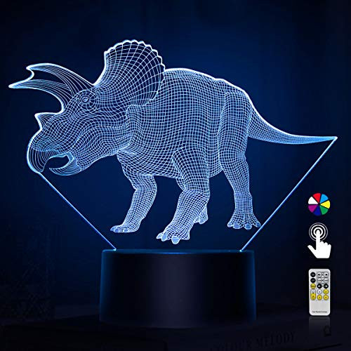 Night Lights for Kids Dinosaur 3D Night Light Bedside Lamp Dinosaur Toy Light 7 Colors Changing with Remote Control Best Christmas Gifts and Birthday Gifts for Boys Girls Kids Night Lights for Kids Dinosaur 3D Night Light Bedside Lamp Dinosaur Toy Light 7 Colors Changing with Remote Control Best Christmas Gifts and Birthday Gifts for Boys Girls Kids