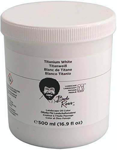 Bob Ross Landscape Oil Paint Jar 500ml White White