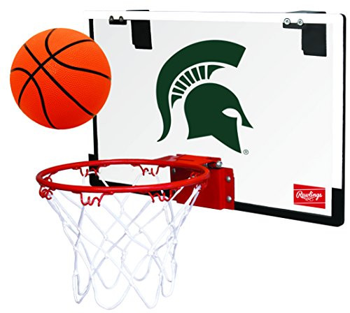 Rawlings NCAA Game On Polycarbonate  PC  Mini Basketball Hoop Set Michigan State Spartans Rawlings NCAA Game On Polycarbonate  PC  Mini Basketball Hoop Set Michigan State Spartans