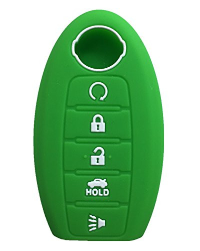 Rpkey Silicone Keyless Entry Remote Control Key Fob Cover Case protector Replacement Fit For Nissan Armada Murano Maxima Altima Sedan Pathfinder?green?285E3 3TP5A KR5S180144014
