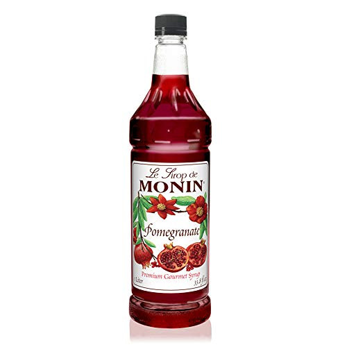 Monin Pomegranate Syrup Tart and Sweet Great for Cocktails and Teas Gluten Free Vegan Non GMO 1 Liter Monin Pomegranate Syrup Tart and Sweet Great for Cocktails and Teas Gluten Free Vegan Non GMO 1 Liter