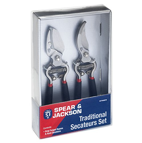Spear   Jackson CUTTINGSET8 Traditional Bypass and Anvil  Twin Pack  Bypass   Anvil Secateur Set